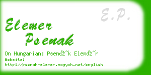 elemer psenak business card